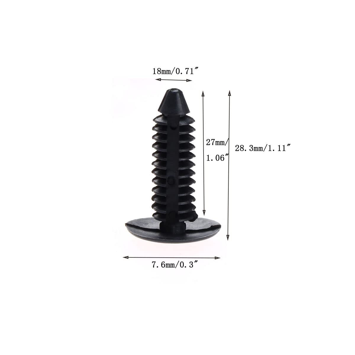 Dophee 50Pcs Car Push Pin Retainer Clips, Nylon Universal Auto Door Trim Panel Body Fender Bumper Shield Screws Fasteners Rivet